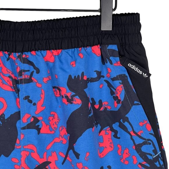 Adidas Shorts Mens Medium NWT Abstract Archive Print Streetwear Retro Basketball - Picture 2 of 7